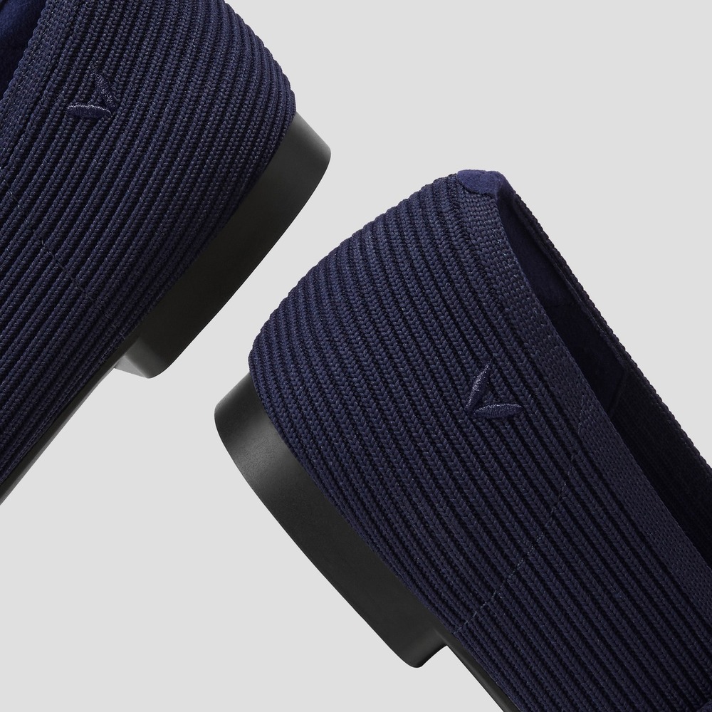 VIVAIA Margot Mary Jane Navy Blue Knit Square Toe Buckle Strap Flats Shoes 11 - Picture 7 of 11